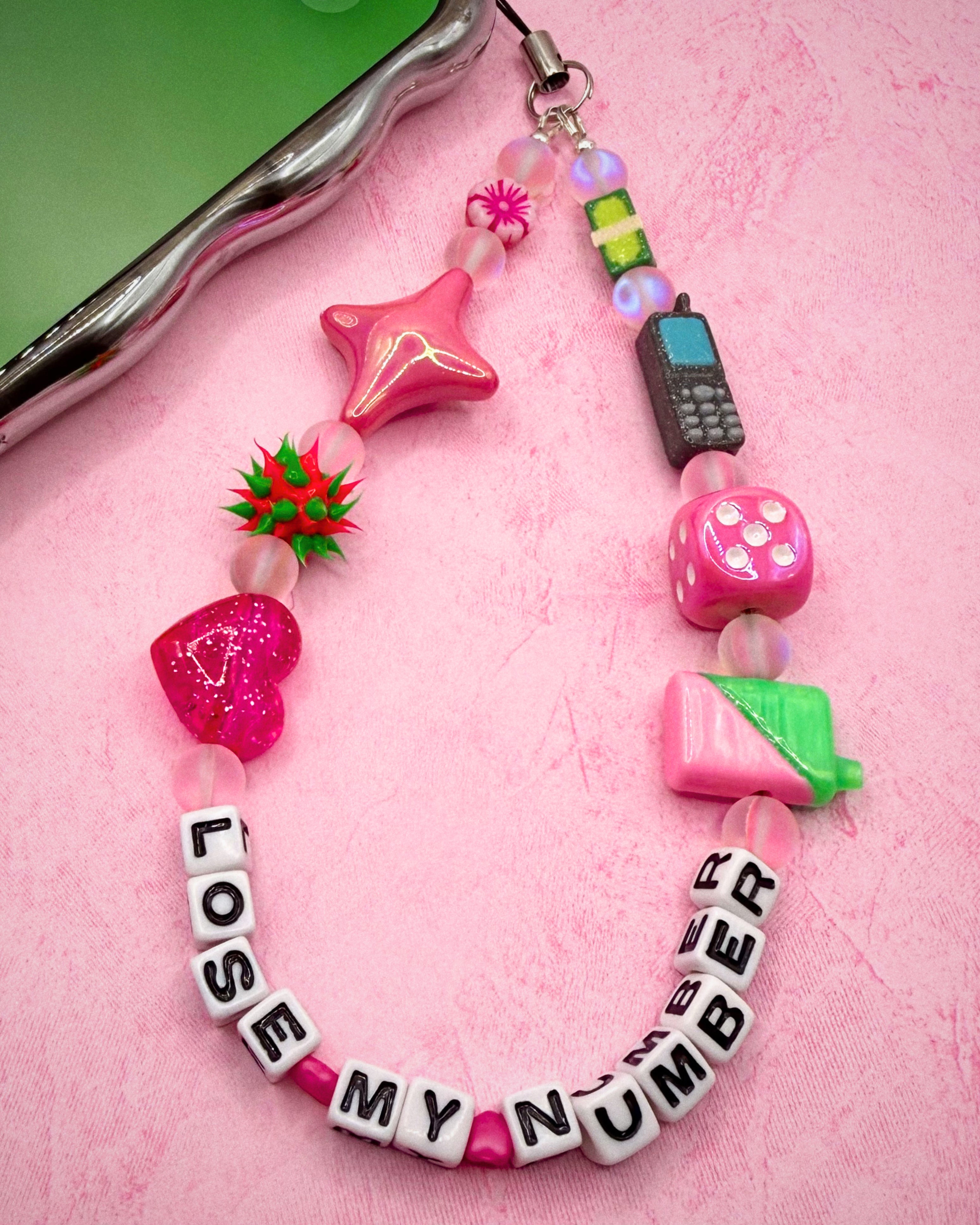 The Lose My Number Phone Charm